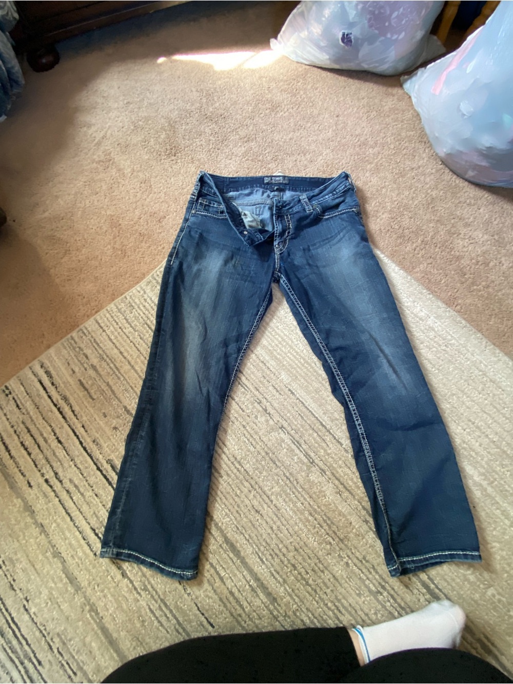 Silver Jeans Women's Dark Blue Boot Cut Jeans